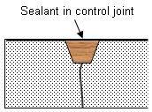 sealant in foundation control joint