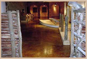 concrete museum floor after staining
