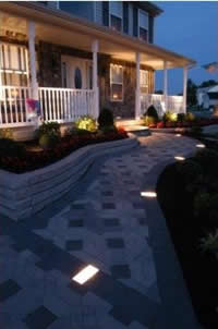 low voltage paver lights on walkway - 3