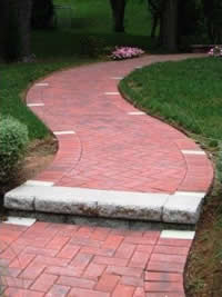 low voltage paver lights on walkway - 1