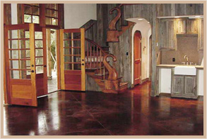 concrete home floor after staining